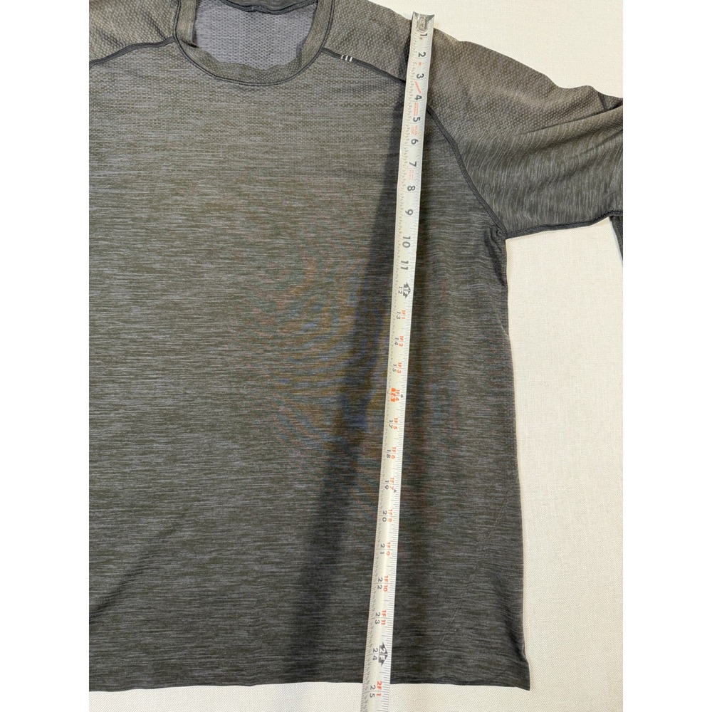 Lululemon Metal Vent Tech Long Sleeve Shirt Mens Gray Heather Workout Top - Picture 7 of 7